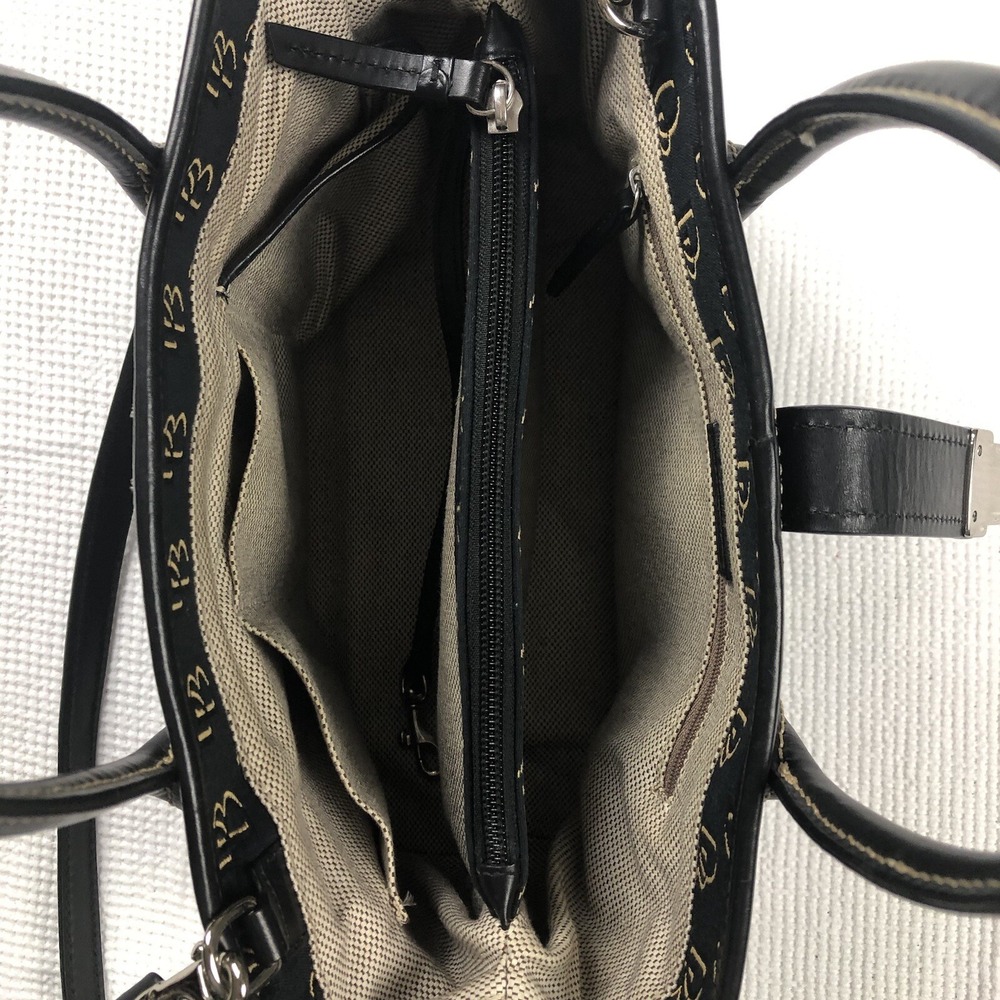 DOONEY & BOURKE Shadow Signature Shoulder Hand Bag Black Gold removable strap - Picture 7 of 16